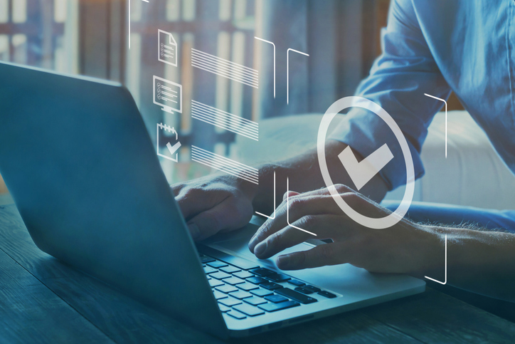 a man in front of laptop as an illustration toward careercraft.ai product